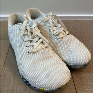 NOBULL Spring Fling Trainer Shoes Womens Size 10 White Floral CrossFit Sneakers